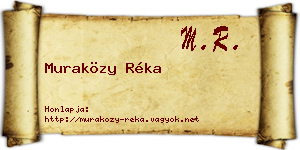 Muraközy Réka névjegykártya