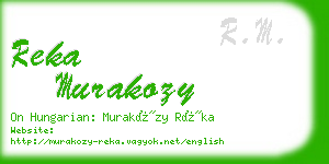 reka murakozy business card